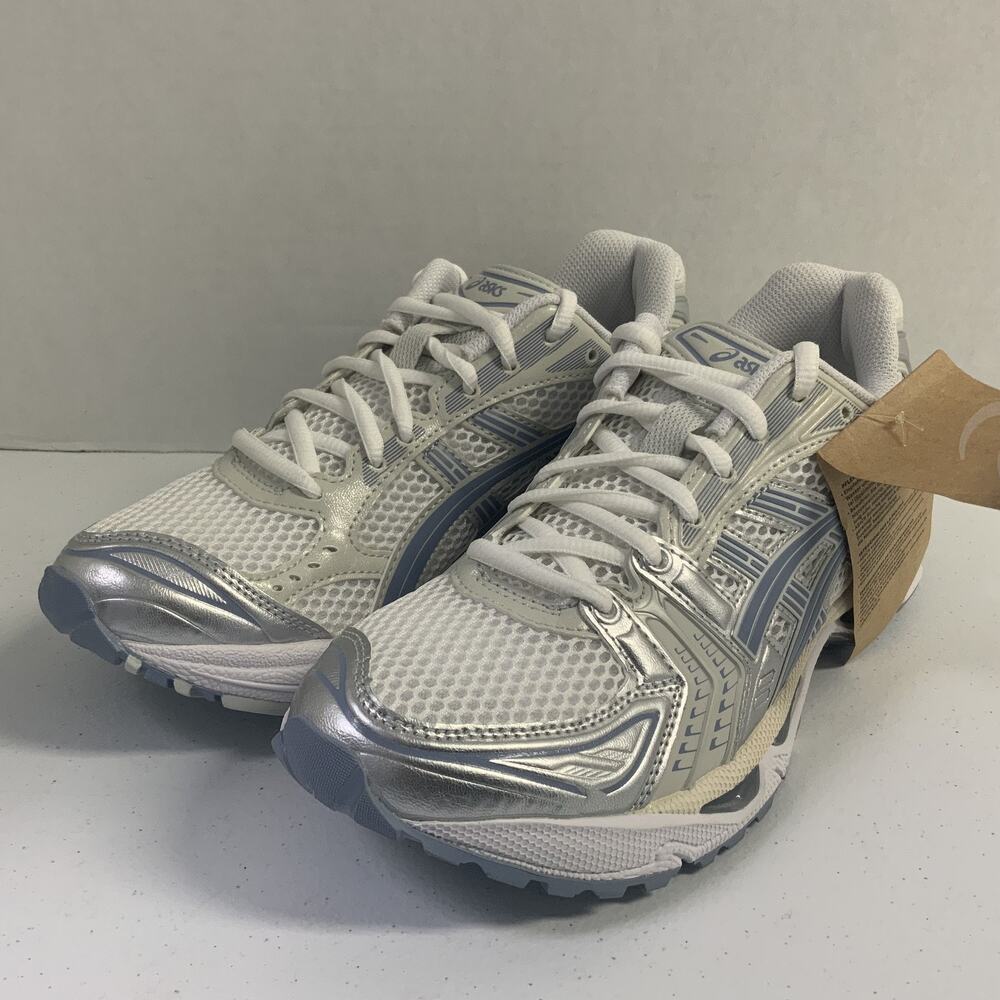 ASICS Gel Kayano 14 White Light Navy 1203A537 115 Size 6 Men Size 7.5 Women